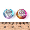 Two Tone Transparent Acrylic European Beads GPDL-N006-01A-07-4