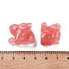 Cherry Quartz Glass Carved Figurines DJEW-L023-E01-3