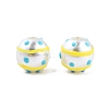 Spot Pattern Opaque ABS Plastic Imitation Pearl Enamel Beads KY-G020-02D-2