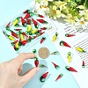 50Pcs 5 Styles Handmade Lampwork Pendants LAMP-YW0004-32-4