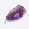 Natural Agate Big Pendants G-P305-E01-S-3