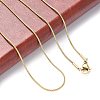 Ion Plating(IP) 304 Stainless Steel Snake Chains Necklaces STAS-F094-23G-4