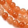 Natural Red Aventurine Round Beads Strands X-G-S148-8mm-6