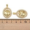 Brass Micro Pave Cubic Zirconia Pendants KK-I358-068G-03-3