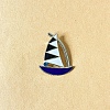 Sailboat Alloy Enamel Brooches PW-WGEBA3F-01-1