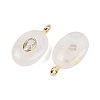 Natural Quartz Crystal & Cubic Zirconia Pendants G-Z076-01G-14-2