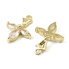 Brass Micro Pave Cubic Zirconia Pendants KK-C107-18B-G-2