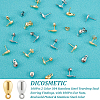 DICOSMETIC 100Pcs 2 Color 304 Stainless Steel Teardrop Stud Earring Findings STAS-DC0009-67-4