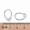 Rhodium Plated 925 Sterling Silver Leverback Earrings STER-K168-022P-4