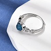 Natural Apatite Finger Rings RJEW-A084-04P-09-3