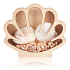 Shell Shaped Wooden Sea Shell Storage Display Cases with Visible Window ODIS-WH20012-01-5