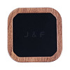 1Pc Wood with Velvet Jewelry Plate ODIS-TA0001-10-2