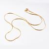 Brass Snake Chain Necklaces MAK-L009-01G-2