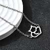 201 Stainless Steel Fox Link Bracelets BJEW-B128-05P-2