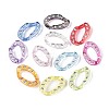 UV Plating Transparent Acrylic & Rhinestone Beads TACR-T029-01M-1