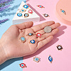 32Pcs 16 Styles Evil Eye Zinc Alloy Epoxy Resin Connector Charms ENAM-TA0001-33-7