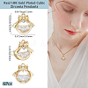 6Pcs Brass Micro Pave Clear Cubic Zirconia Pendants KK-BBC0020-48-2