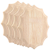 4Pcs Unfinished Rubber Wood Timber Board WOOD-FG0001-66A-1