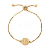 304 Stainless Steel Box Chain Slider Bracelets BJEW-B163-01G-4