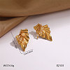 304 Stainless Steel Glass Stud Earrings WG0C5DC-02-1