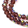 Electroplate Transparent Glass Beads Strands EGLA-A046-01B-14-2