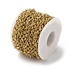 304 Stainless Steel Textured Rhombus with Rolo Chains CHS-R020-07G-03-3