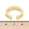 Brass Micro Pave Clear Cubic Zirconia Open Cuff Rings for Women RJEW-R011-06G-01-5