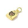 Brass Micro Pave Cubic Zirconia Charms KK-M283-28A-02-2