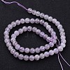 Natural Lavender Amethyst Round Bead Strands G-O134-08-6mm-01-3