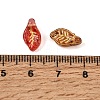 Baking Paint and Golden Metal Enlaced Glass Pendants GL-CBA1477-07-3