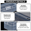 10Pcs Transparent Plastic Storage Boxes CON-BC0007-78B-4
