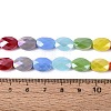 Electroplate Opaque Glass Beads Strands EGLA-Q135-8x11MM-02A-5