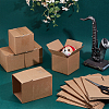 Square Kraft Paper Necklace Earring Storage Gift Boxes CON-WH0095-91-5