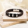 Braided Leather Cord Bracelets for Men BJEW-Z081-11P-02-1