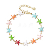 304 Stainless Steel Enamel Link Chain Bracelets BJEW-JB13026-3