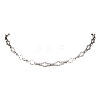304 Stainless Steel Cross Link Chain Necklaces for Women Men NJEW-JN05432-01-2