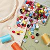 CHGCRAFT 196Pcs 14 Colors Resin Buttons DIY-CA0003-82-4