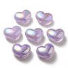 UV Plating Rainbow Iridescent Imitation Jelly Acrylic Beads OACR-C007-08A-1