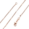 2mm Rack Plating Brass Twisted Chain Necklaces for Women Men MAK-L044-61RG-4