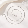 304 Stainless Steel Twisted Chain Paperclip Chain Necklaces NJEW-JN05781-01-1
