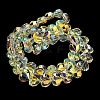 Electroplate Transparent Glass Beads Strands EGLA-B012-AB02-3