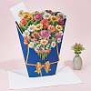 3D Flower Pop Up Paper Greeting Card AJEW-WH0248-36A-5