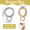 24Pcs 2 Colors Alloy Spring Gate Rings FIND-SC0016-60-2