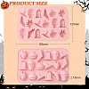 Halloween Theme DIY Skull & Witch Hat & Spider & Bat & Window Food Grade Silicone Molds SIL-CJC0001-05-2