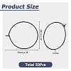 50Pcs 304 Stainless Steel Hoop Earrings EJEW-HS0001-12C-2