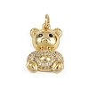 Brass Micro Pave Cubic Zirconia Pendants KK-D409-45G-B-1