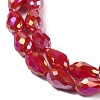 Opaque Solid Color Electroplate Glass Beads Strands LS-EGLA-N013-P6mm-B07-3
