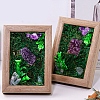 Rectangle Wood Picture Frame with Natural Amethyst Cluster Decor PW-WGB76B9-01-2