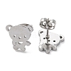 Non-Tarnish 304 Stainless Steel Stud Earrings EJEW-B022-02P-2