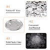 100 Sets 4 Styles Flat Round Sublimation Blank Badge Button Parts DIY-TA0013-64-6